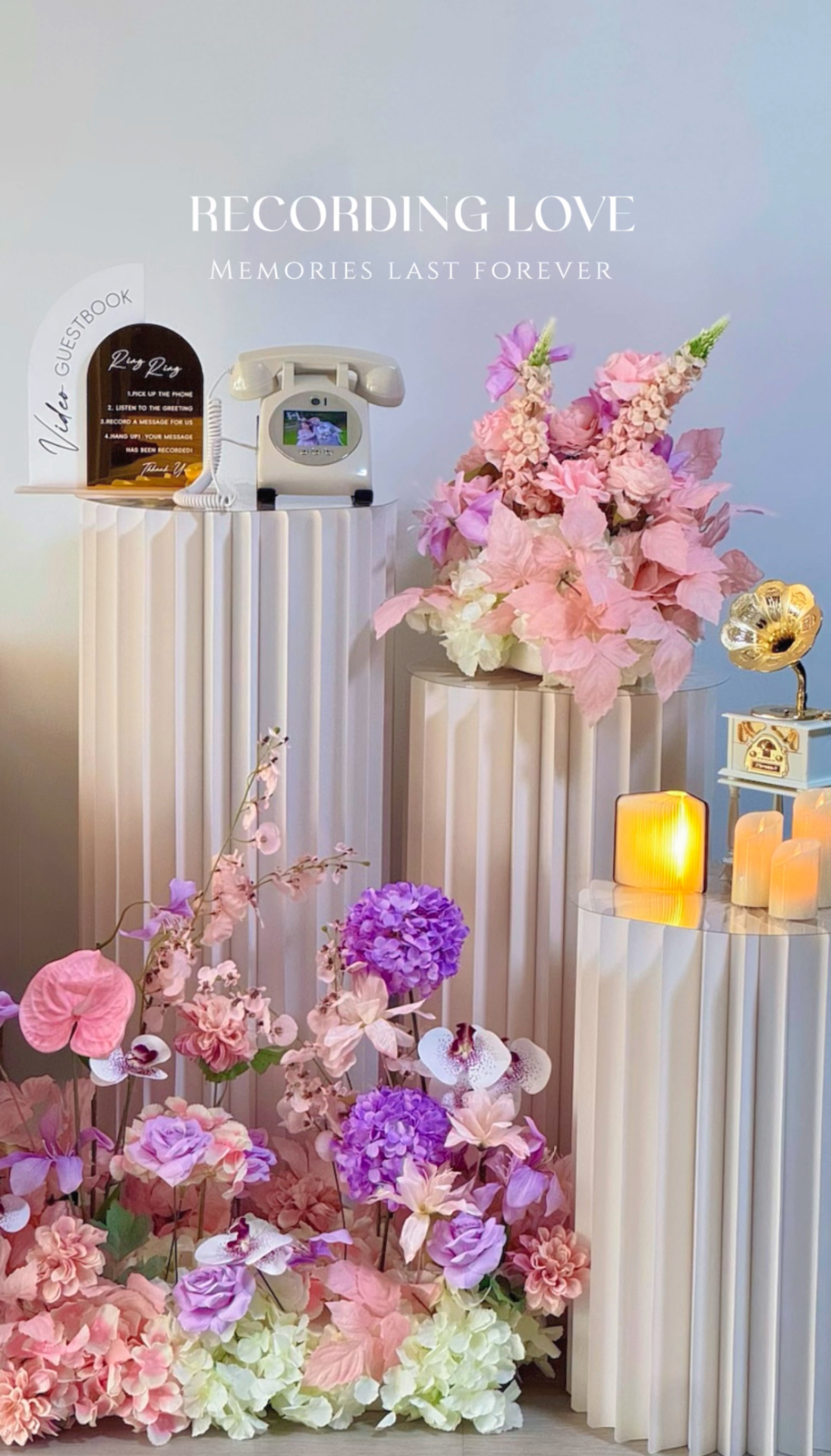 Purplish Pink floral setup